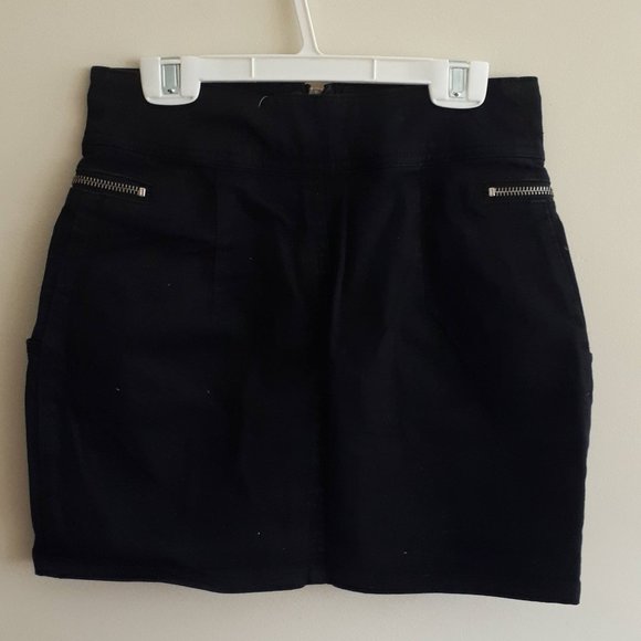 Black Denim Mini Skirt - Picture 3 of 4